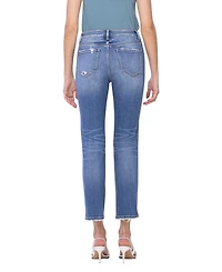 Flying Monkey Women's High Rise Slim Straight Jeans