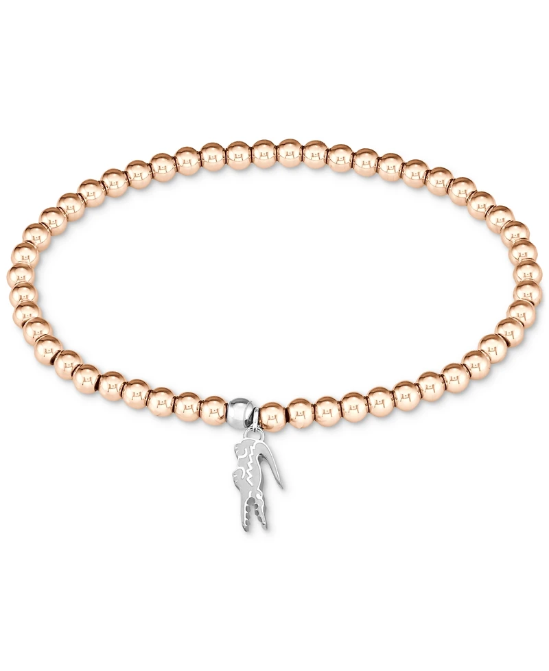 Lacoste Two-Tone Obre Beaded Charm Bracelet