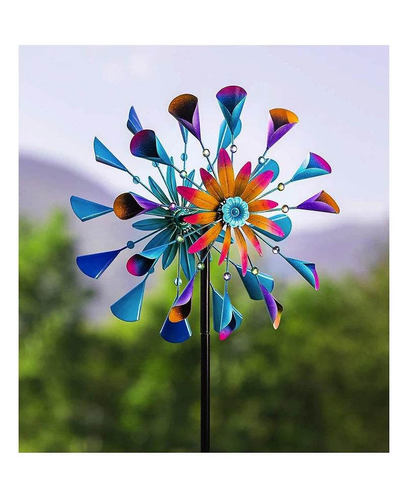 Colorful Calla Lily Metal Wind Spinner