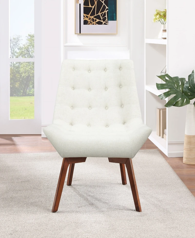 Office Star 33.5" Wood, Fabric Shelly Tufted Chair