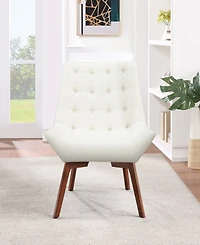 Office Star 33.5" Wood, Fabric Shelly Tufted Chair