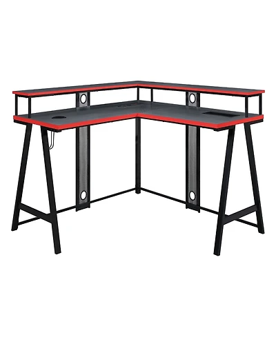 Office Star 36" Metal Disruptor L-Shape Gaming Desk