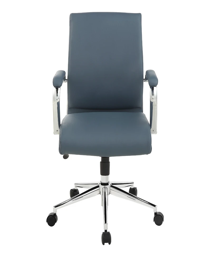 Office Star 41.25" Fabric, Chrome Mid Back Manager's Chair