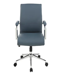 Office Star 41.25" Fabric, Chrome Mid Back Manager's Chair