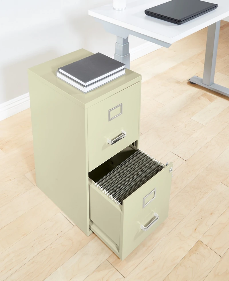 Office Star 23.5" 2 Drawer Locking Metal File Cabinet