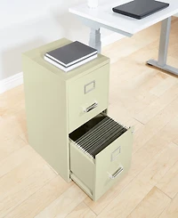 Office Star 23.5" 2 Drawer Locking Metal File Cabinet