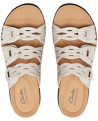 Clarks Laurieann Ruby Scalloped Strap Slide Sandals