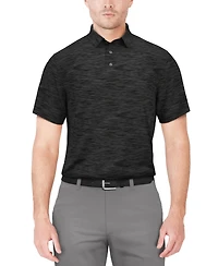 Pga Tour Men's Short-Sleeve Airflux Heather Golf Polo Shirt