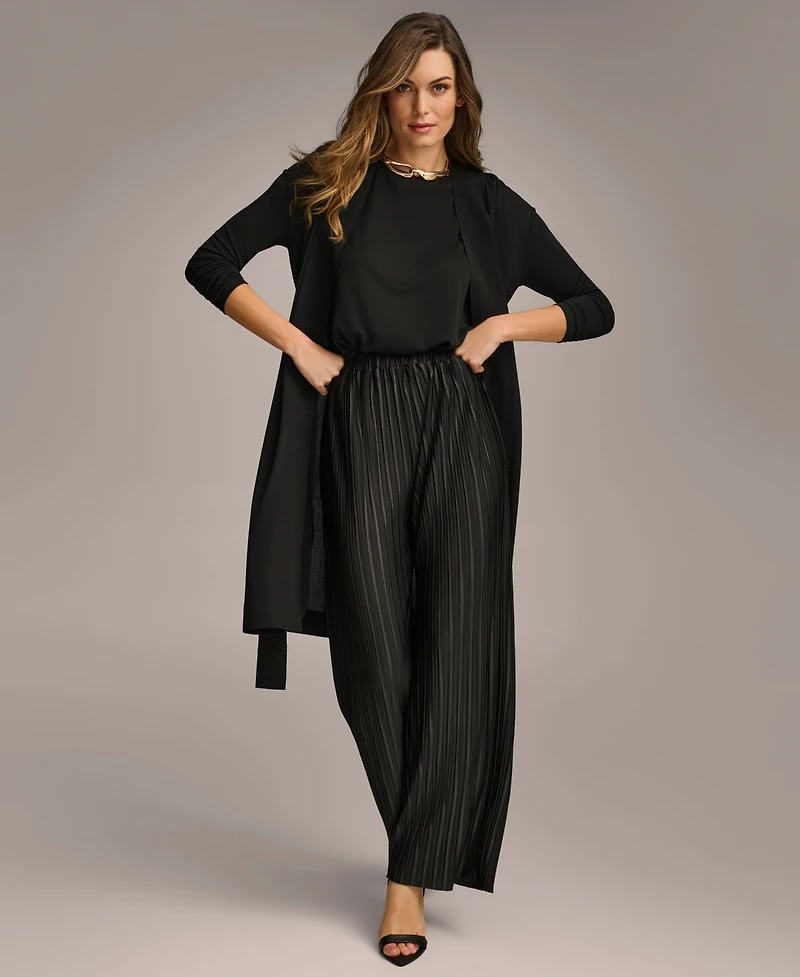 Donna Karan New York Women's Tie Waist Long Cardigan