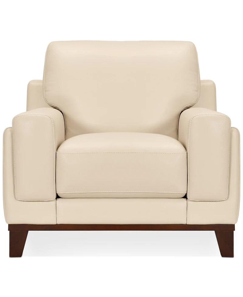 Jeddo 41" Leather Chair, Created for Macy's