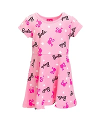 Barbie Girls French Terry Skater Dress Pink Toddler| Child