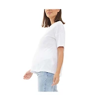 Ripe Maternity Claud Crew Neck Tee White