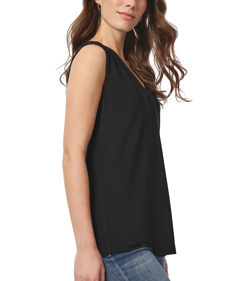Jones New York Women's Crepe Sleeveless V-Neck Top