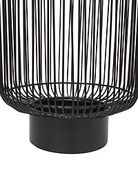 Rosemary Lane 16" x 16" x 22" Aluminum Geometric Open Frame Wire Silver-Tone Aluminum Top Accent Table