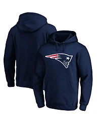 Last Act! Men's Fanatics Navy New England Patriots Primary Logo Fitted Pullover Hoodie