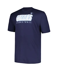 Men's Fanatics Navy, Light Blue Memphis Grizzlies Big and Tall Short Sleeve Long T-shirt Set