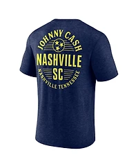 Men's Fanatics Heather Navy Nashville Sc x Johnny Cash Oval T-shirt