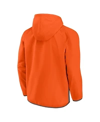 Men's Fanatics Orange Philadelphia Flyers Flagrant Foul Anorak Raglan Half-Zip Hoodie Jacket