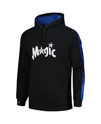 Men's Mitchell & Ness Black Orlando Magic Hardwood Classics Nights Raglan Pullover Hoodie