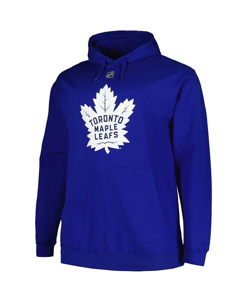 Men's Profile Auston Matthews Blue Toronto Maple Leafs Big and Tall Name and Number Pullover Hoodie