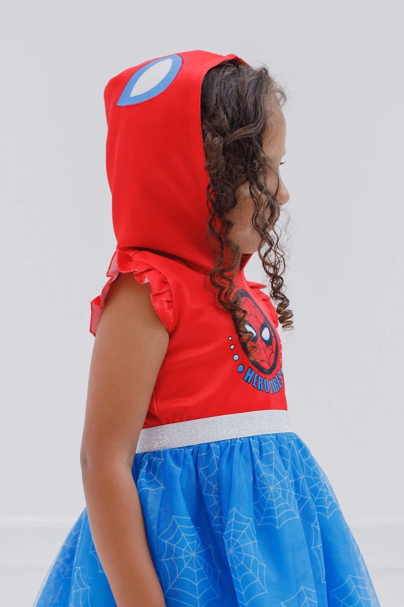 Marvel Spider-Man Girls Mesh Tulle Dress Blue Toddler| Child