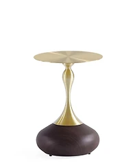 Manhattan Comfort Patchin 15.75" Wide 2-Piece Gold-Tone Tabletop End Table Set
