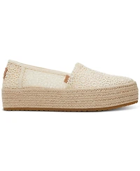 Toms Women's Valencia Moroccan Crochet Platform Espadrilles