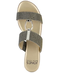 Jones New York Women's Eanna Ornamented Double Band Dress Sandals