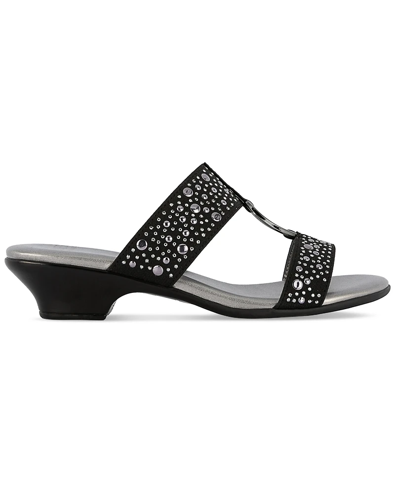 Jones New York Women's Eanna Ornamented Double Band Dress Sandals