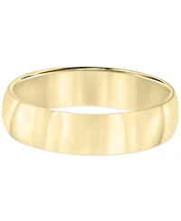 Men's Polished Wedding Band 18k Gold-Plated Sterling Silver (Also Silver)
