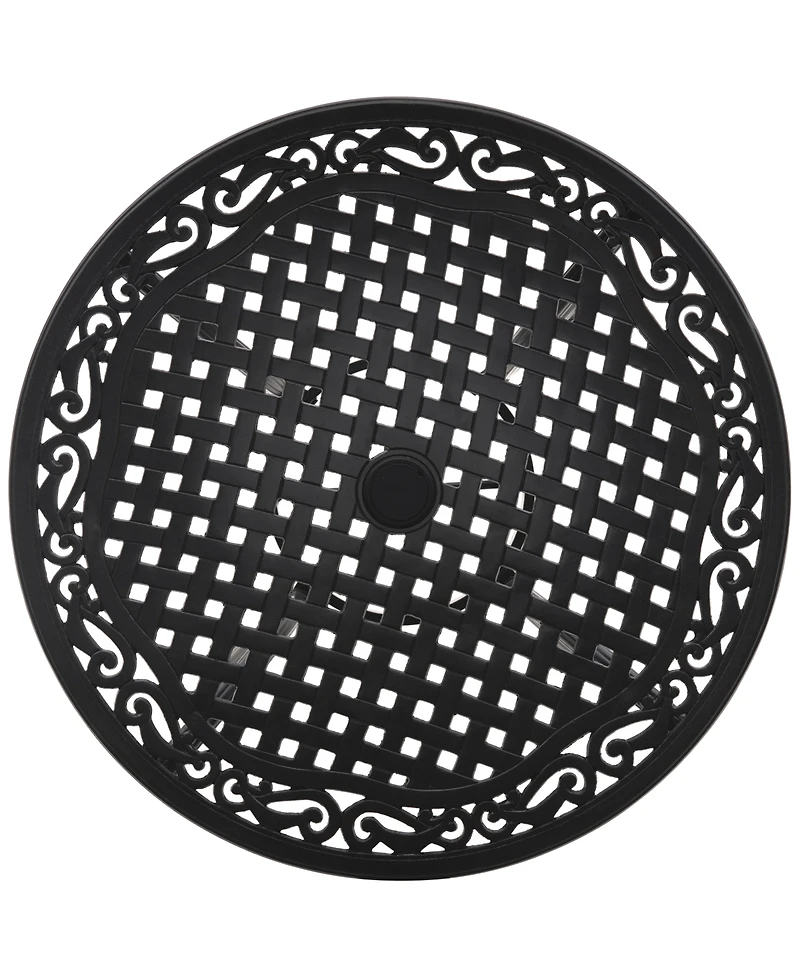 Wythburn Mix and Match 32" Round Cast Aluminum Outdoor Bistro Table, Created for Macy's