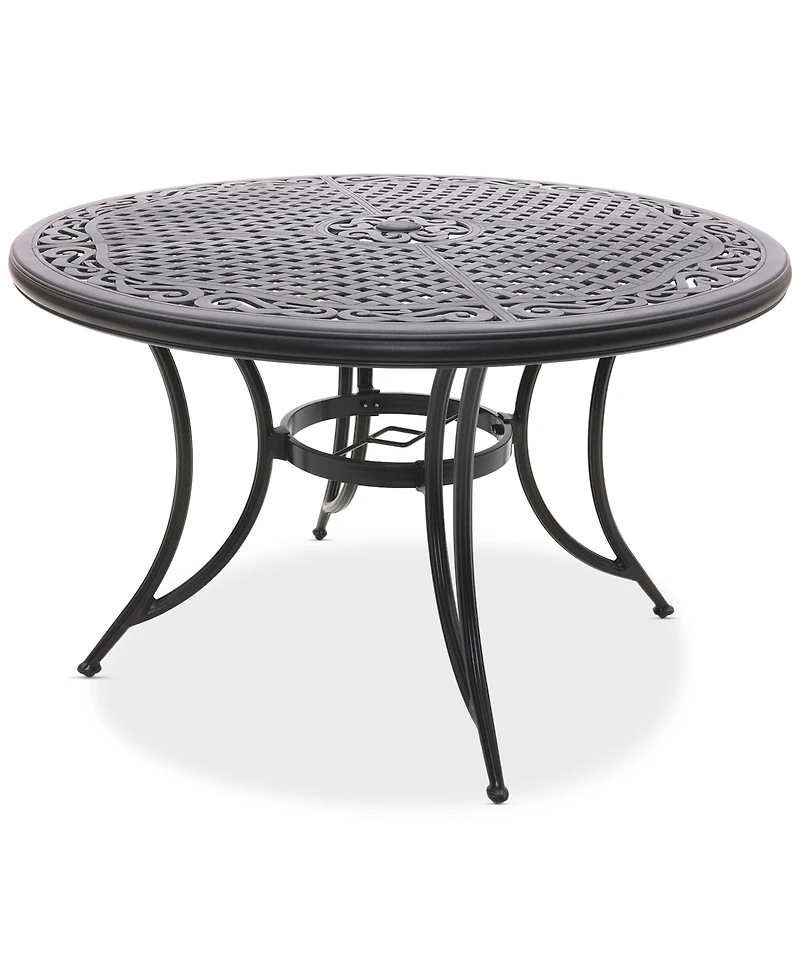 Wythburn Mix and Match 48" Round Cast Aluminum Outdoor Dining Table, Created for Macy's
