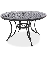 Wythburn Mix and Match 48" Round Cast Aluminum Outdoor Dining Table