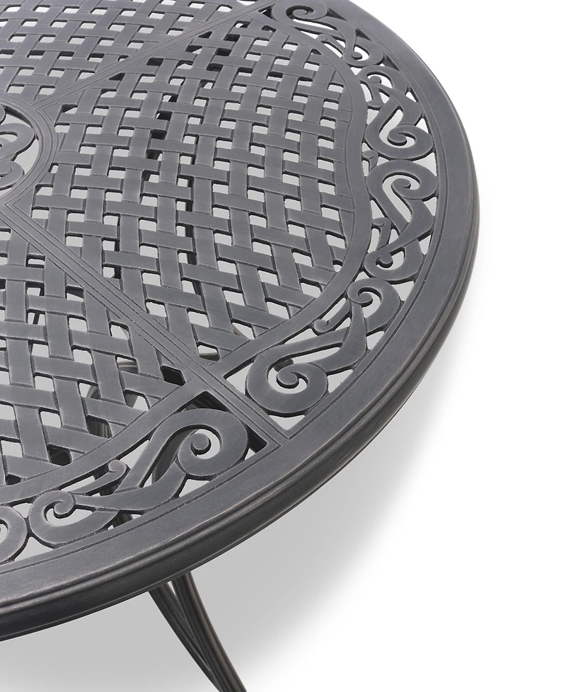 Wythburn Mix and Match 48" Round Cast Aluminum Outdoor Dining Table