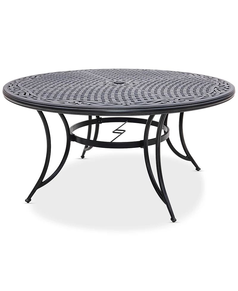Wythburn Mix and Match 60" Round Cast Aluminum Outdoor Dining Table