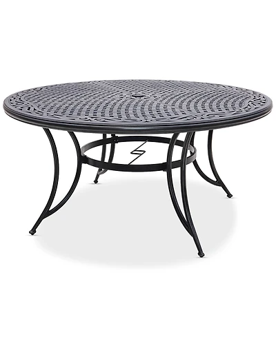 Wythburn Mix and Match 60" Round Cast Aluminum Outdoor Dining Table