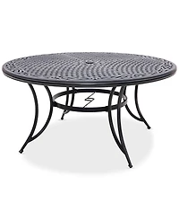 Wythburn Mix and Match 60" Round Cast Aluminum Outdoor Dining Table