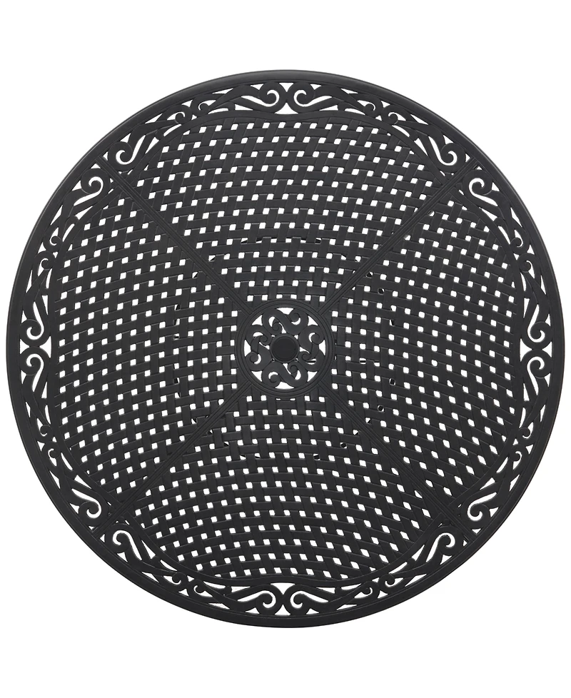 Wythburn Mix and Match 60" Round Cast Aluminum Outdoor Dining Table, Created for Macy's