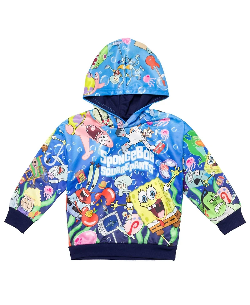 SpongeBob SquarePants Little Boys Plankton Patrick Squidward Fleece Pullover Hoodie Toddler|Child