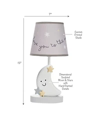 Bedtime Originals Little Star Celestial Moon Nursery Lamp with Shade and Bulb