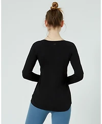 Rebody Active Women's Essentials Scooped Long Sleeve Top