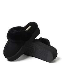 Fireside by Dearfoams Women's Melton Genuine Shearling Platform Scuff Slipper