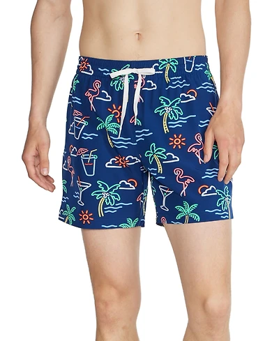 Chubbies Men's The Neon Lights Quick-Dry 5-1/2" Swim Trunks