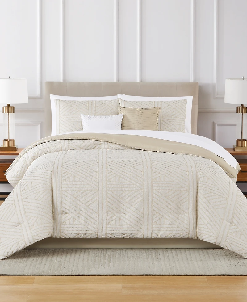 Pem America Crinkle Geo 9-Pc. Comforter Set, Queen