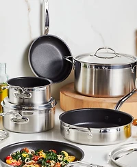 Hestan ProBond Clad Titum Stainless Steel Nonstick 10-Piece Cookware Set