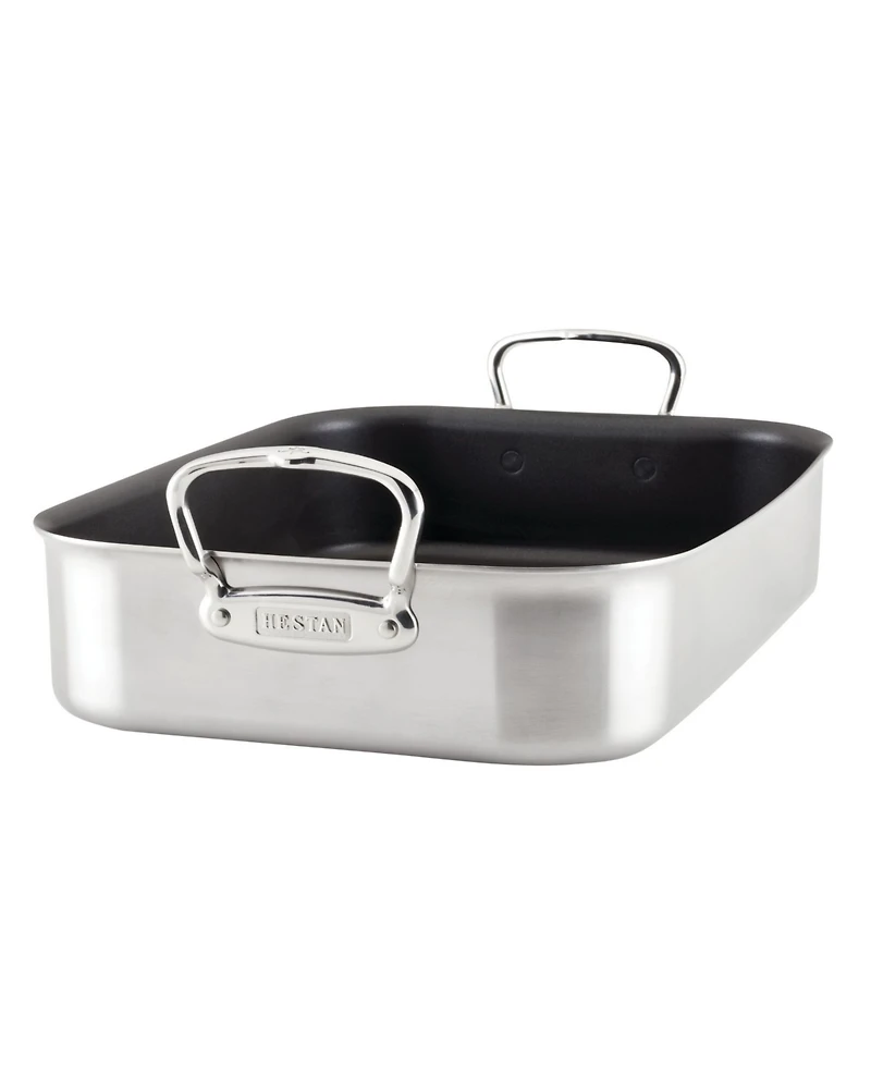 Hestan Provisions Classic Clad Nonstick Large Roaster with Rack