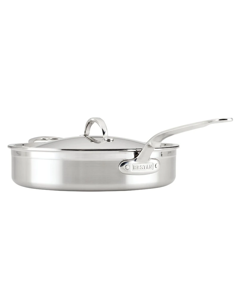 Hestan ProBond Clad Titum Stainless Steel Nonstick 5-Quart Covered Saute Pan with Helper Handle