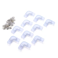 DELight 10pcs L Shape Pin Connectors Accessories with Pin 7x14mm Rgb Neon Rope Lightht