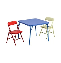 Kids 3 Piece Folding Table And Chair Set - Activity