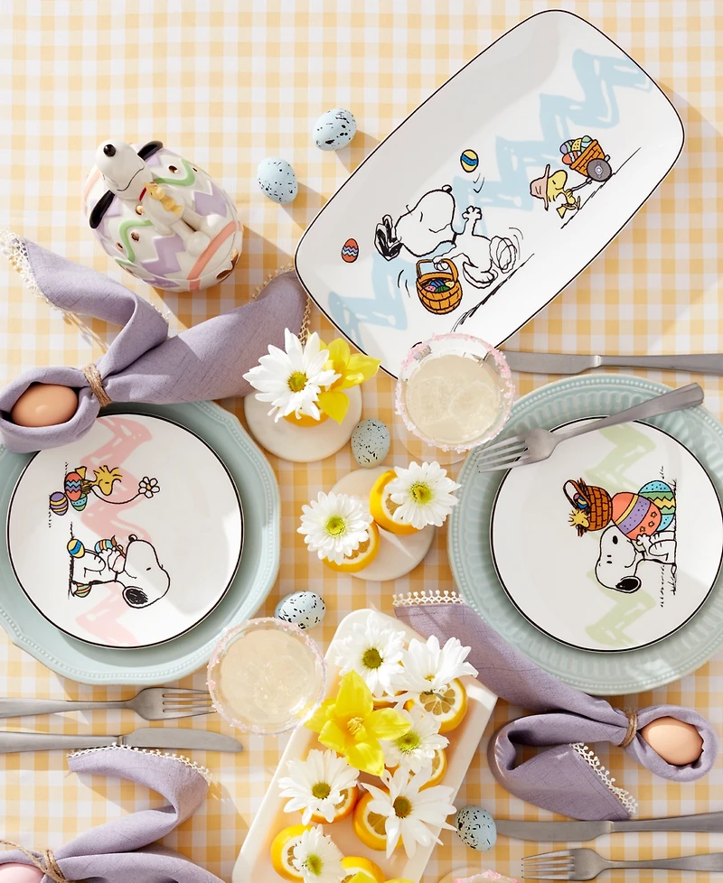Lenox Peanuts Snoopy & Woodstock Easter Serving Tray